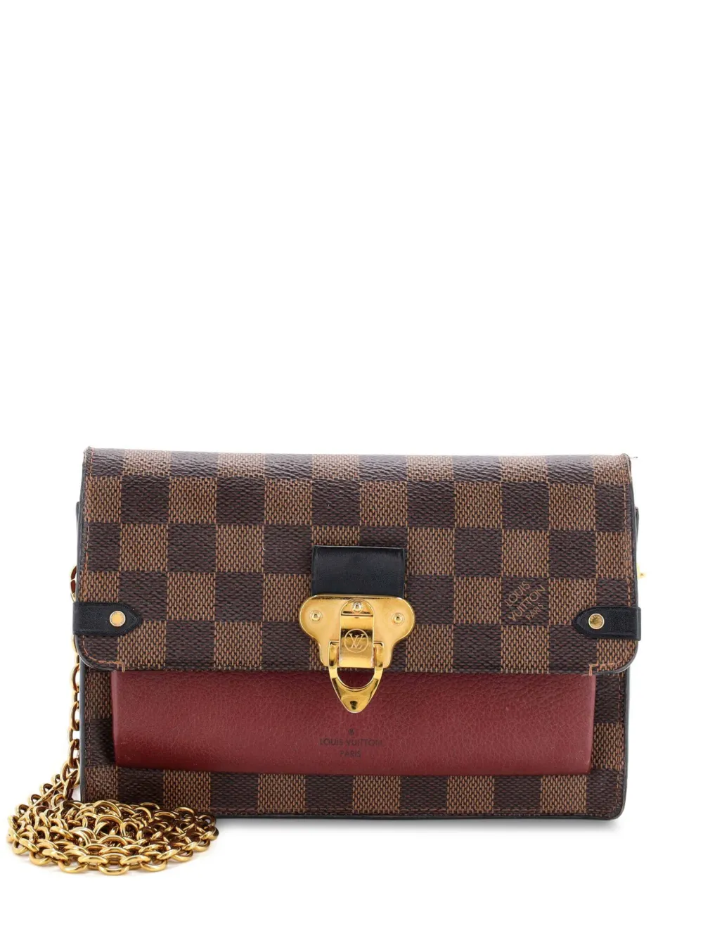 Louis Vuitton Pre-Owned portefeuille Vavin Chain NM Damier à bandoulière en cuir - Marron