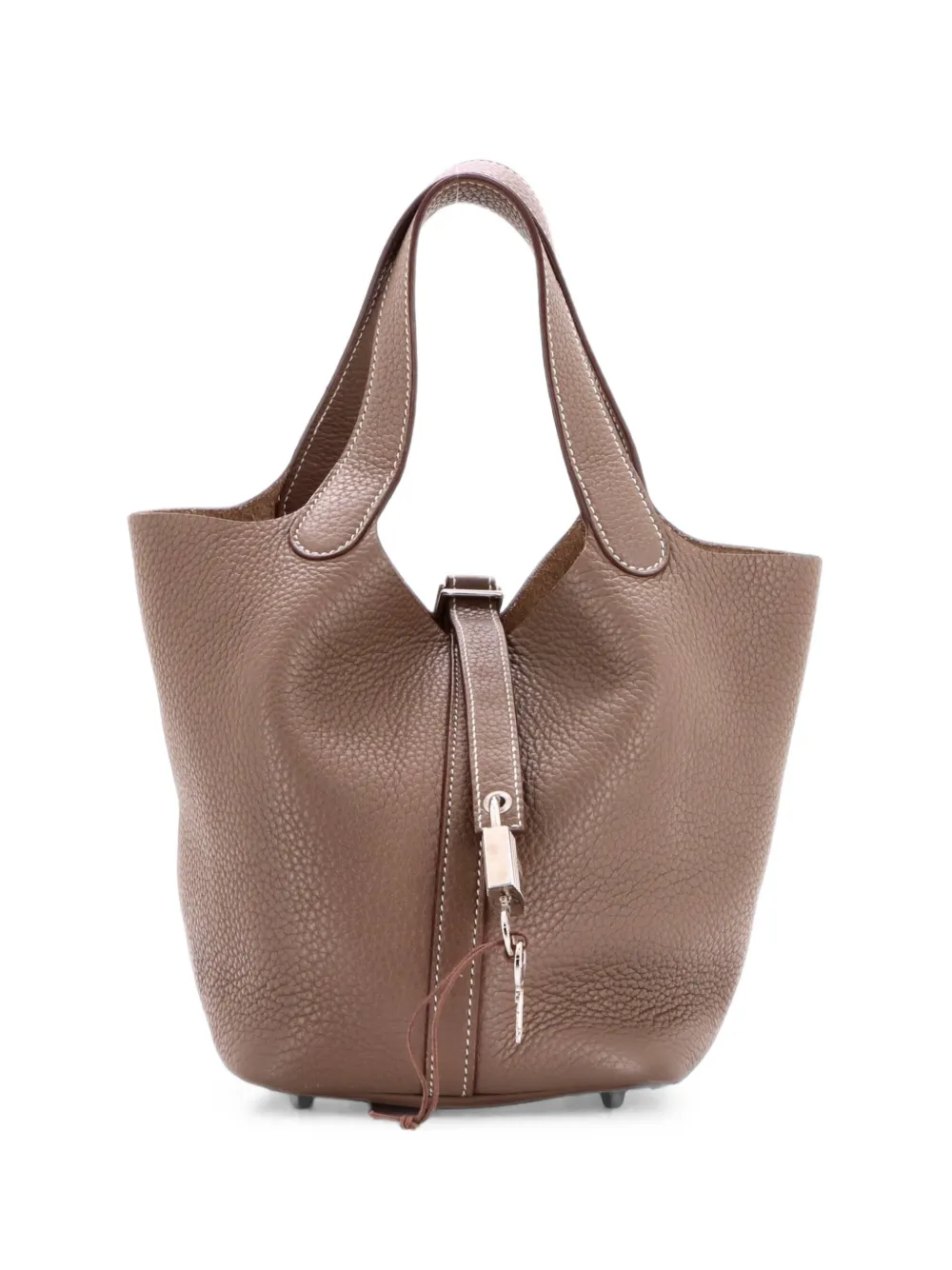 Hermès Pre-Owned Picotin Lock Bag Clemence PM bucket bag - Grigio