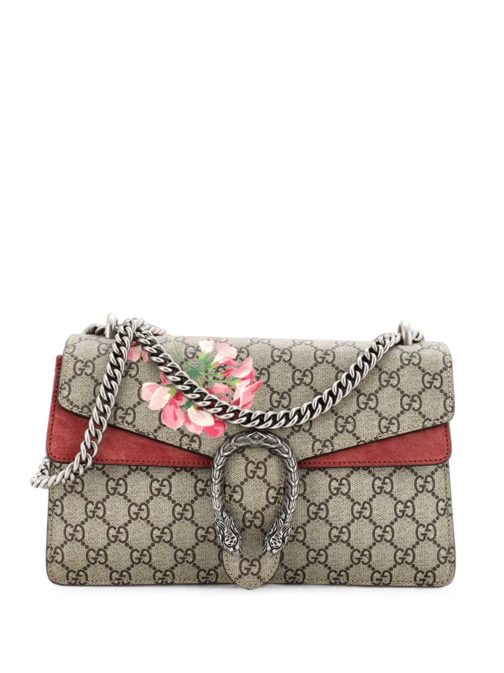 Gucci Pre-Owned Dionysus Bag Blooms Print GG Coated Canvas Small shoulder bag - Marrone