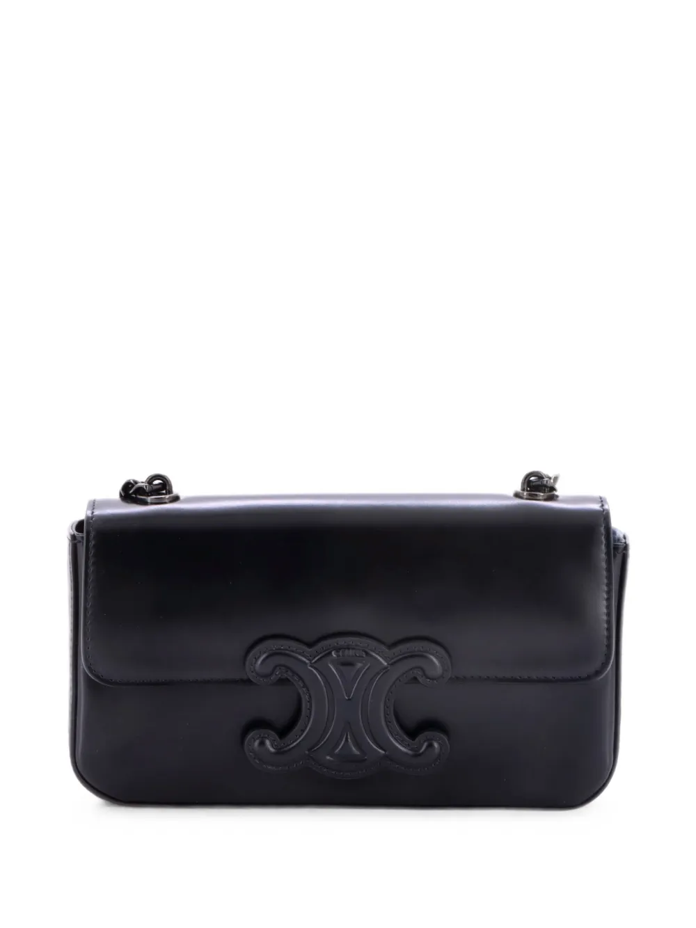 Celine Pre-Owned Triomphe Chain Leather Small shoulder bag - Nero