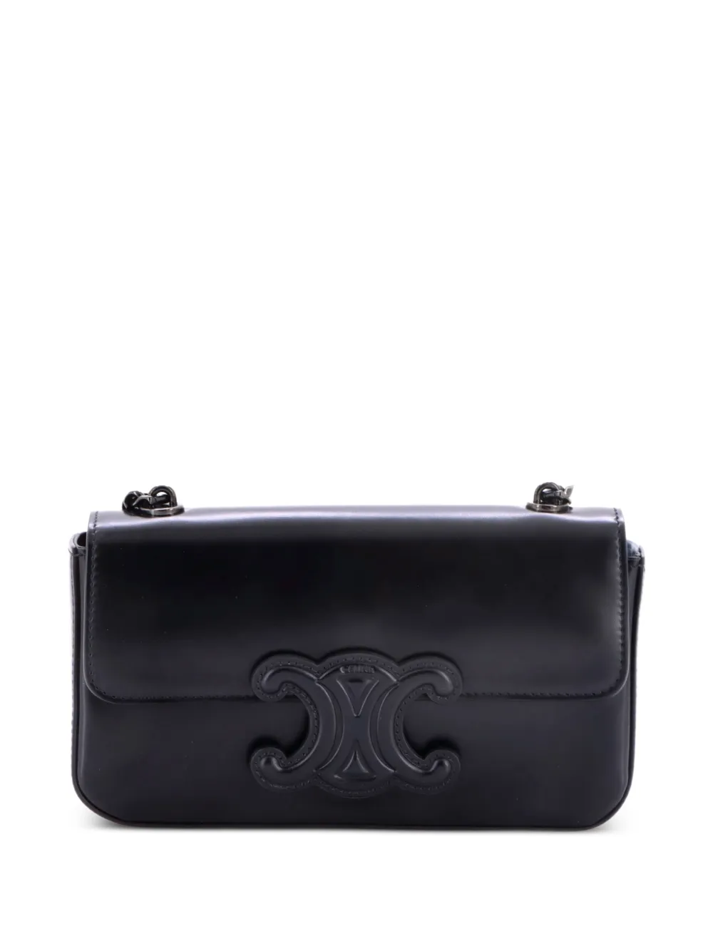 Celine Pre-Owned Triomphe Chain Leather Small shoulder bag - Black