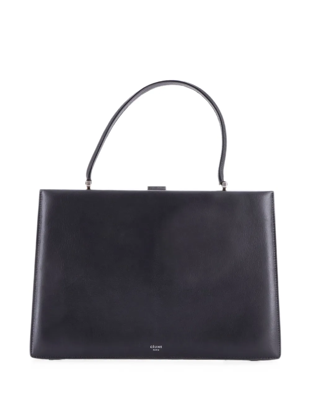 Celine Pre-Owned Clasp Top Handle Bag Leather Medium satchel - Grigio