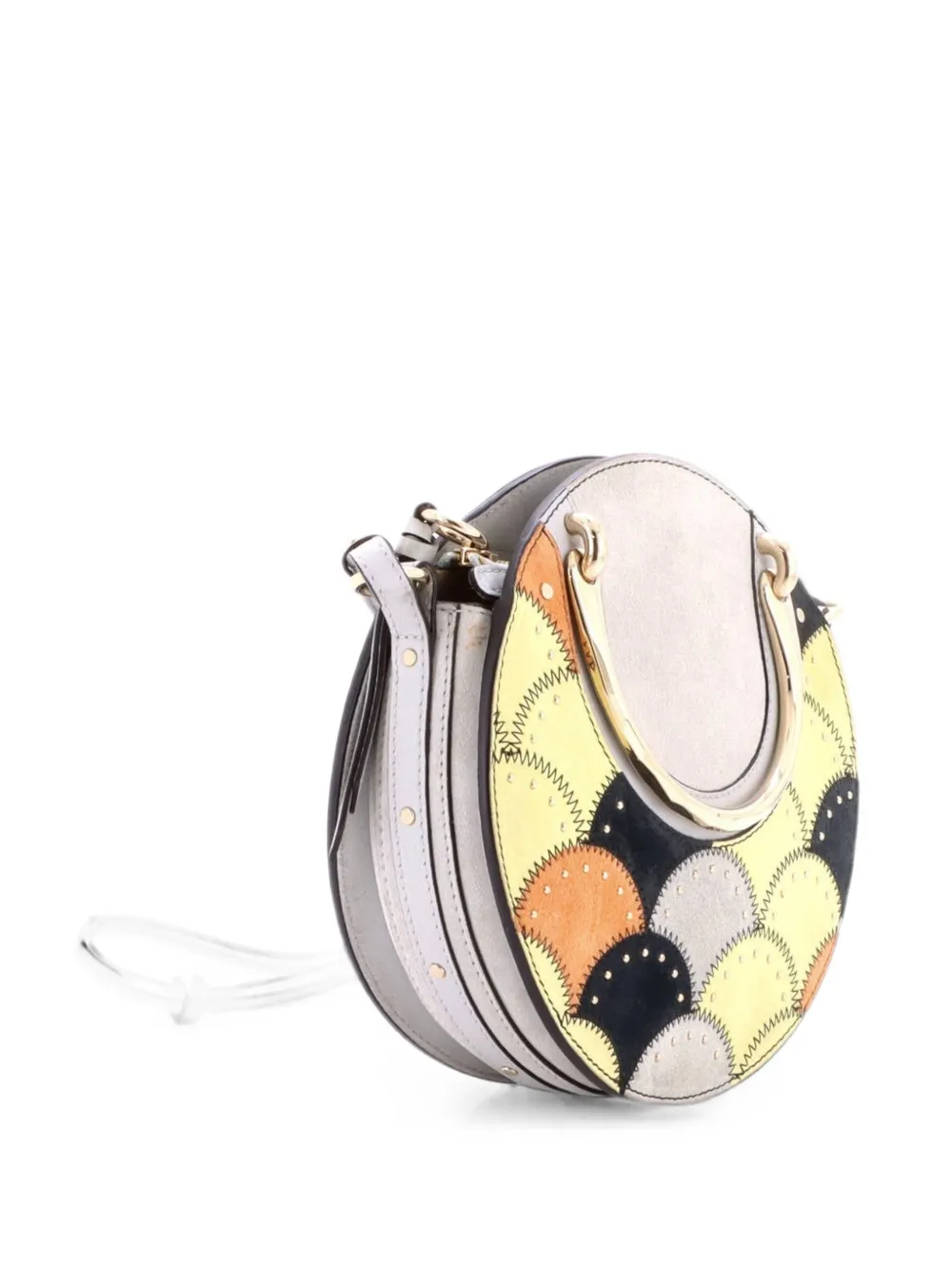 Chloé Pre-Owned Pixie Crossbody Bag Studded Suede and Leather Small shoulder bag - Blu