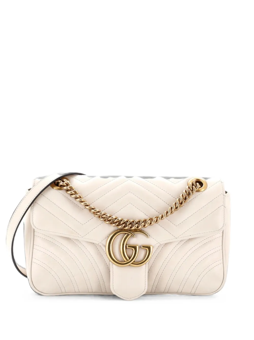Gucci Pre-Owned GG Marmont Flap Bag Matelasse Leather Small crossbody bag - Toni neutri