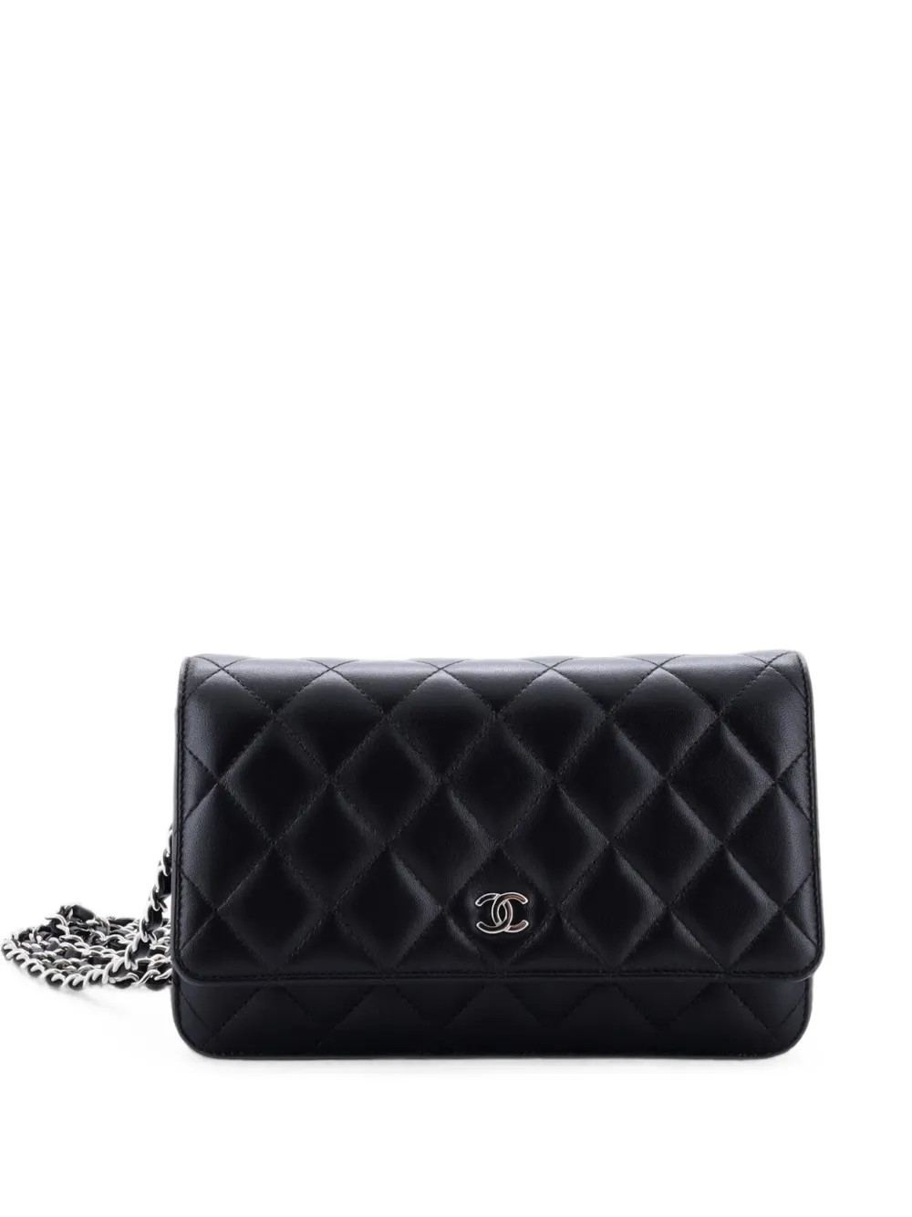 CHANEL Pre-Owned Wallet on Chain Quilted Lambskin crossbody bag - Nero
