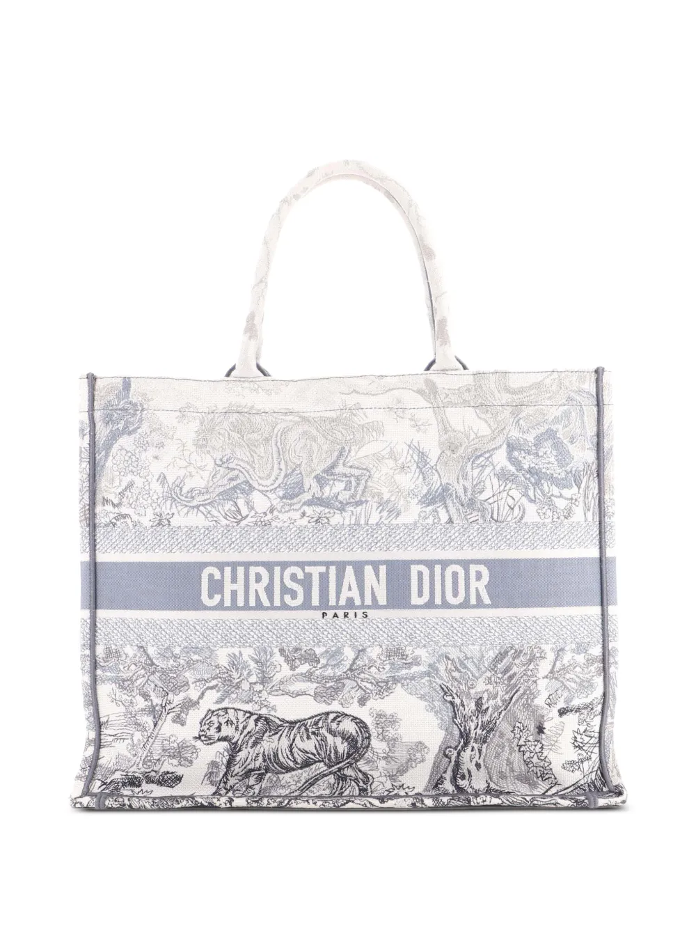 Christian Dior Pre-Owned Bestickter Book Canvas-Tote Bag - Grau