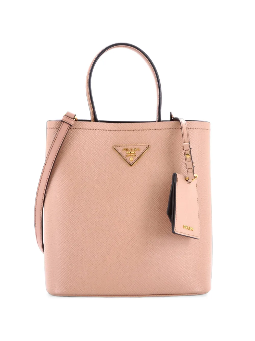 Prada Pre-Owned Panier Saffiano Leather Medium bucket bag - Toni neutri