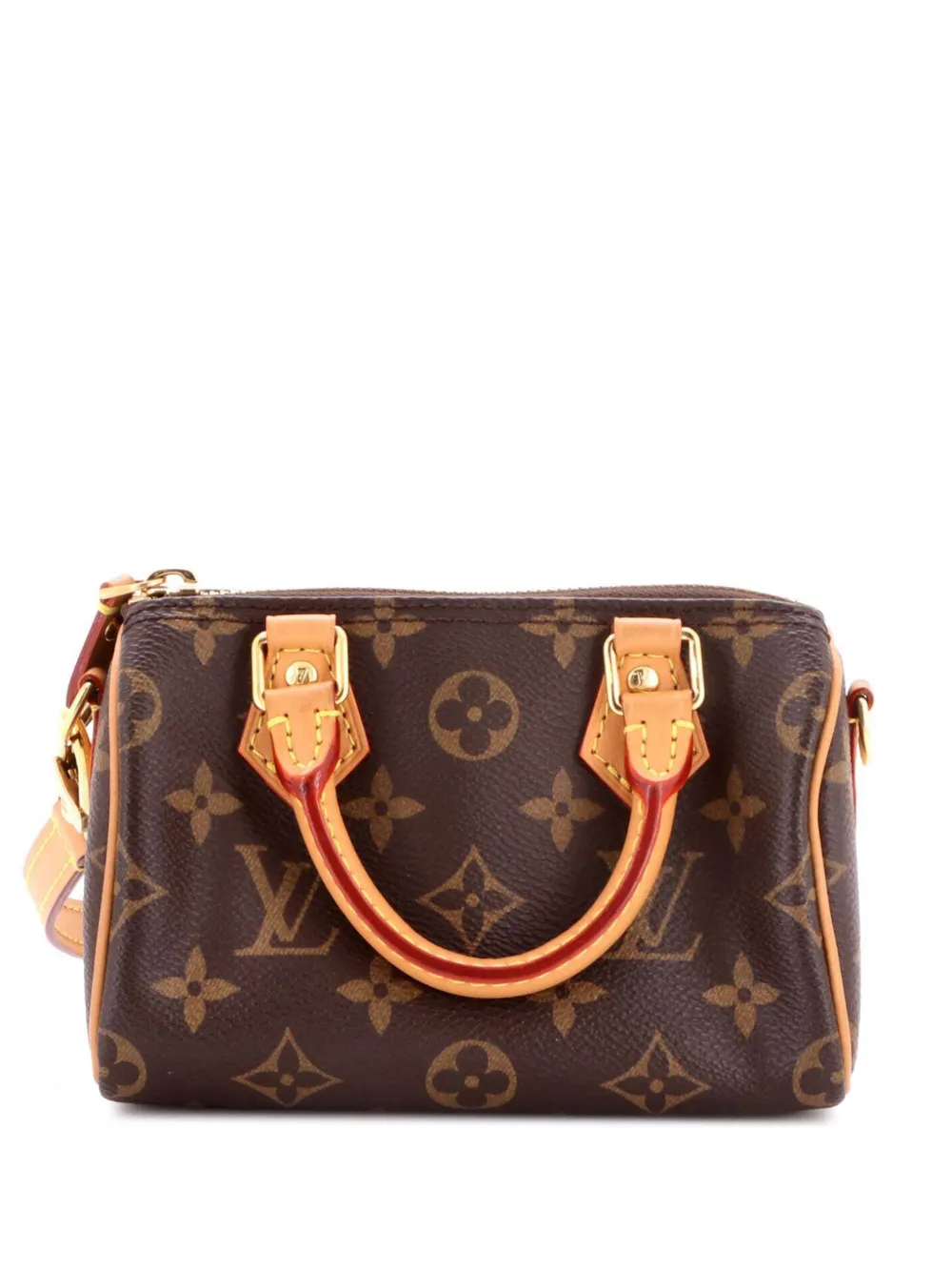 Louis Vuitton Pre-Owned Speedy Bandouliere NM Bag Monogram Canvas Nano Umhängetasche - Braun