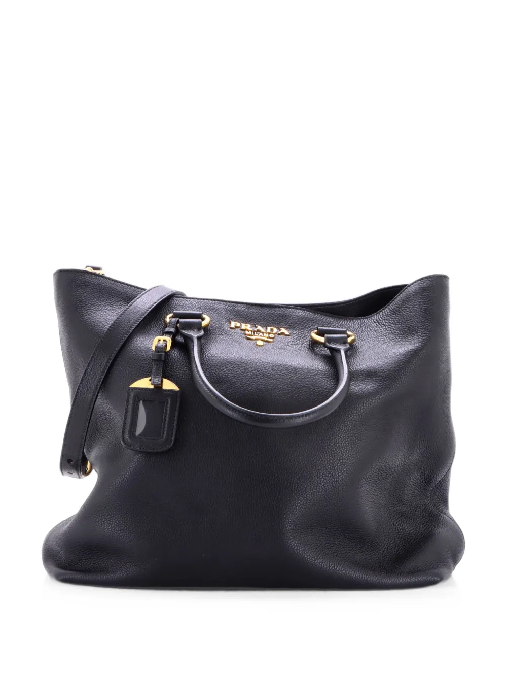 Prada Pre-Owned Convertible Tote Vitello Phenix Large satchel - Nero