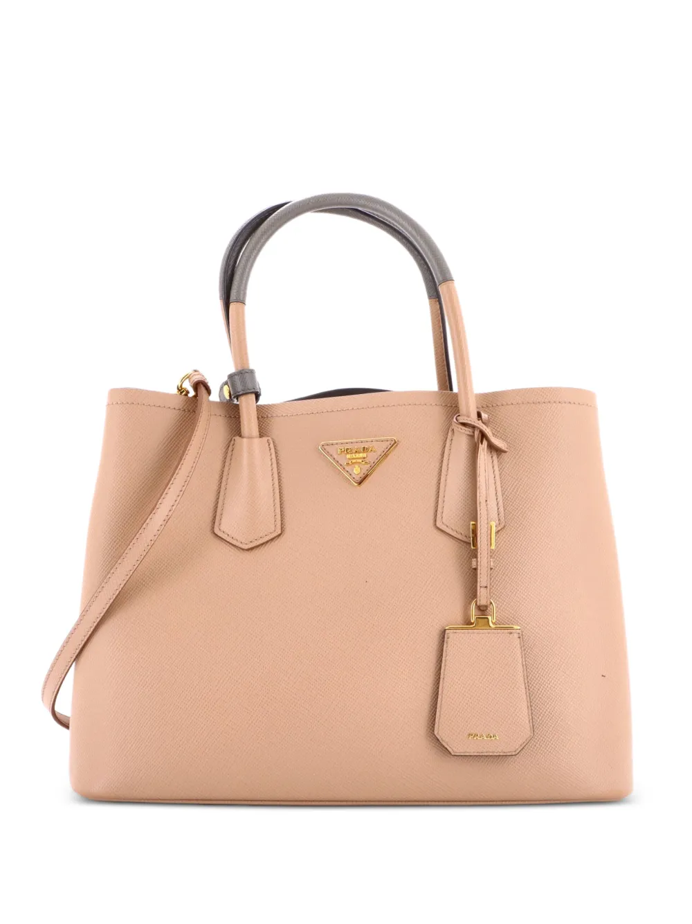 Prada Pre-Owned Cuir Double Saffiano Leather Medium tote bag - Toni neutri