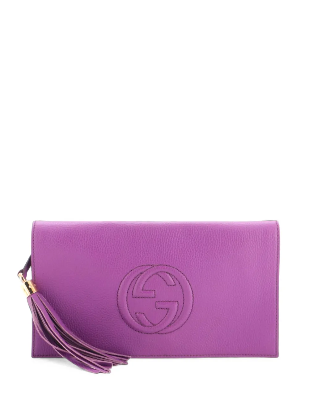 Gucci Pre-Owned Soho Leather clutch bag - Viola