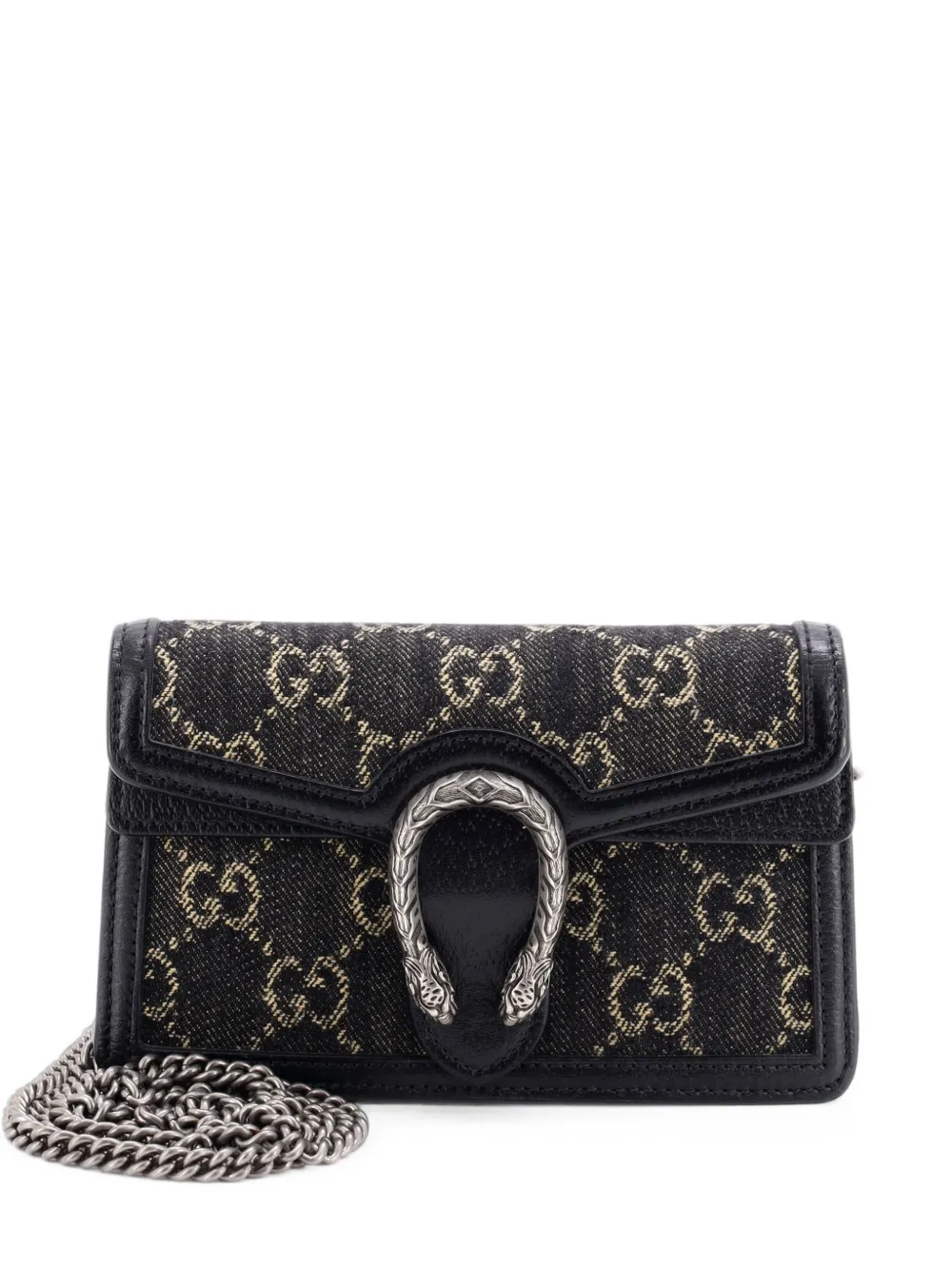 Gucci Pre-Owned Dionysus Bag GG Denim Super Mini crossbody bag - Nero
