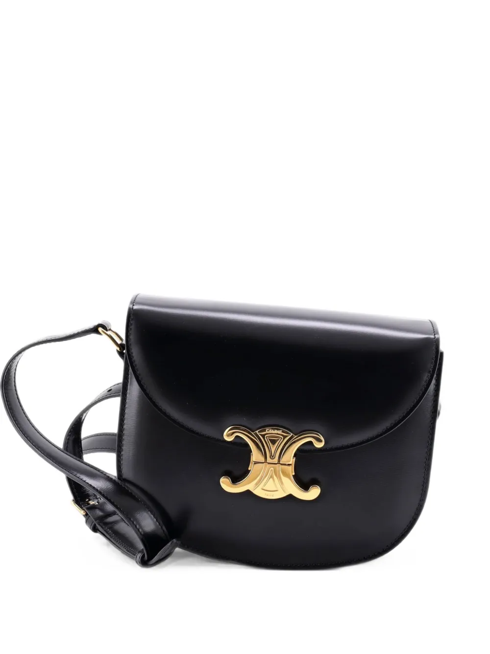 Celine Pre-Owned Triomphe Besace Clea Flap Bag Leather shoulder bag - Nero