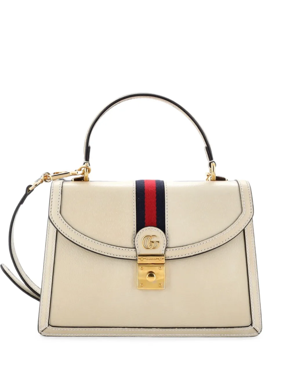 Gucci Pre-Owned Ophidia Flap Top Handle Bag Leather Small satchel - Toni neutri