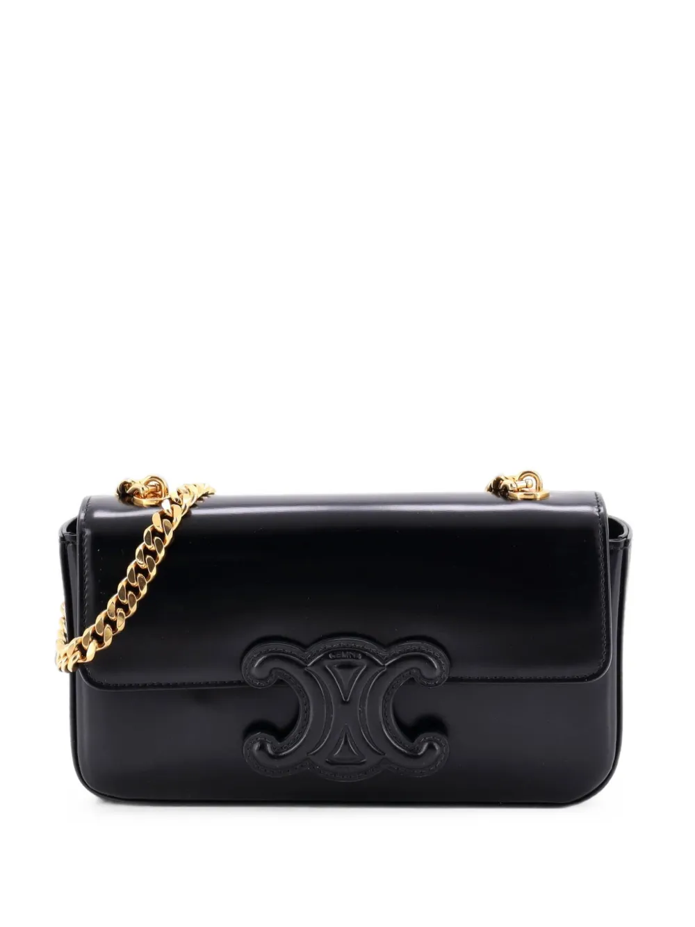 Celine Pre-Owned Triomphe Chain Leather Small shoulder bag - Nero