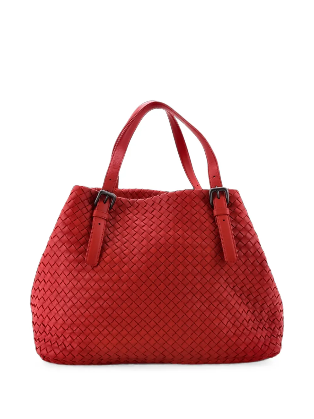 Bottega Veneta Pre-Owned A-Shape Intrecciato Nappa Large tote bag - Rosso