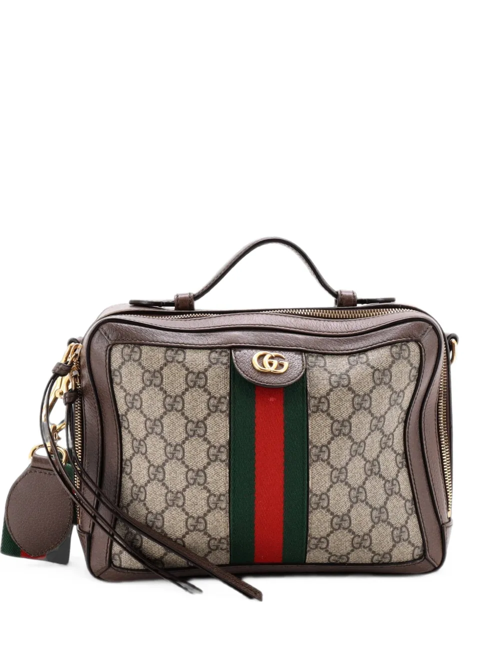 Gucci Pre-Owned Ophidia Zip Around Camera Bag GG Coated Canvas Small shoulder bag - Marrone