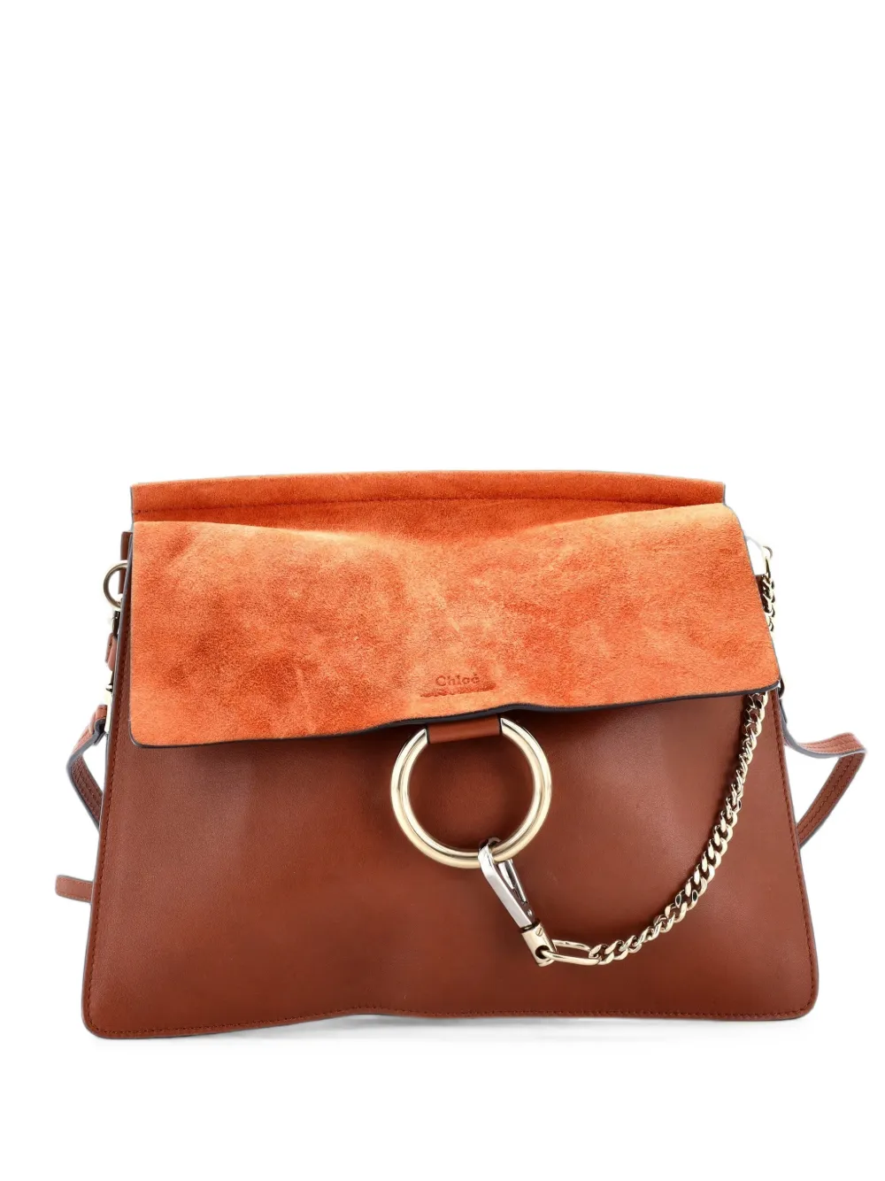 Chloé Pre-Owned Faye Leather Medium shoulder bag - Marrone