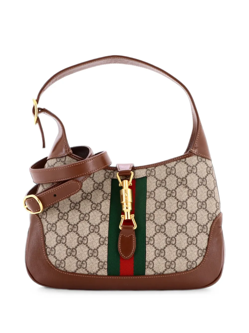 Gucci Pre-Owned Jackie 1961 GG Coated Canvas Small hobo bag - Marrone