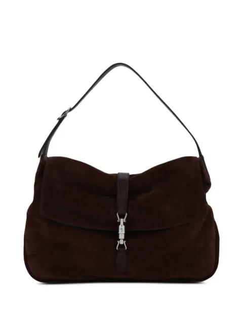 Gucci large Jackie Flap suede shoulder bag