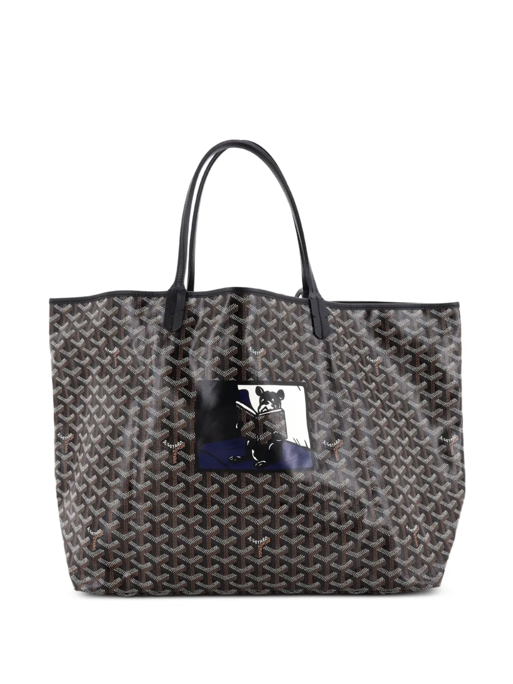 Goyard Pre-Owned Saint Louis Printed Coated Canvas GM tote bag - Nero