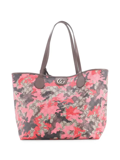 Gucci Pre-Owned GG Open GG Camouflage Coated Canvas Large tote bag
