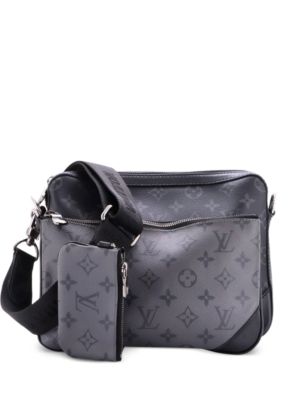 Louis Vuitton Pre-Owned Trio Messenger Bag Reverse Monogram Eclipse Canvas crossbody bag - Black
