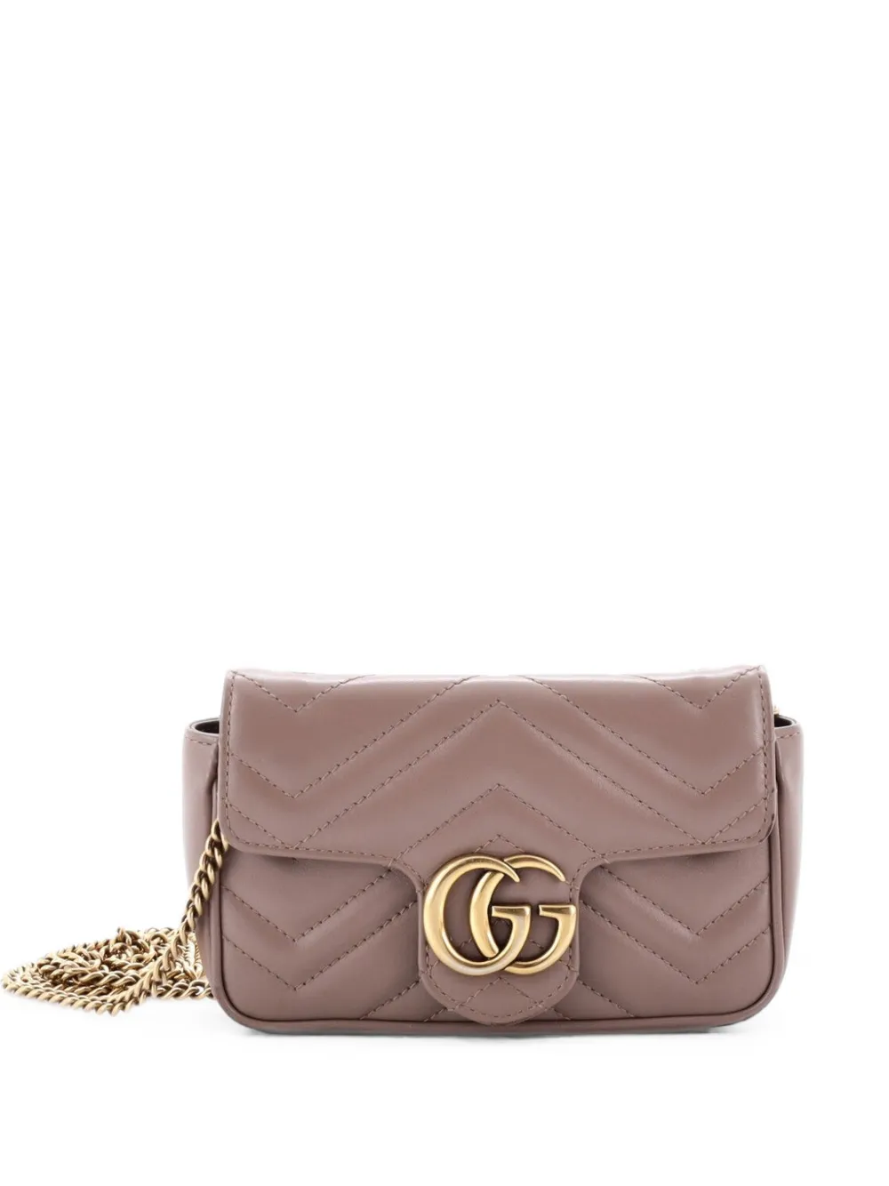 Gucci Pre-Owned GG Marmont Flap Bag Matelasse Leather Super Mini crossbody bag - Toni neutri