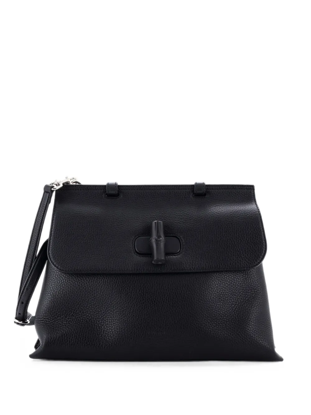 Gucci Pre-Owned Bamboo Daily Top Handle Bag Leather Medium satchel - Nero