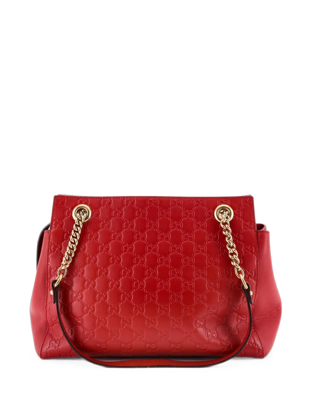 Gucci Pre-Owned Soft Signature Shoulder Bag Guccissima Leather Medium tote bag - Rosso