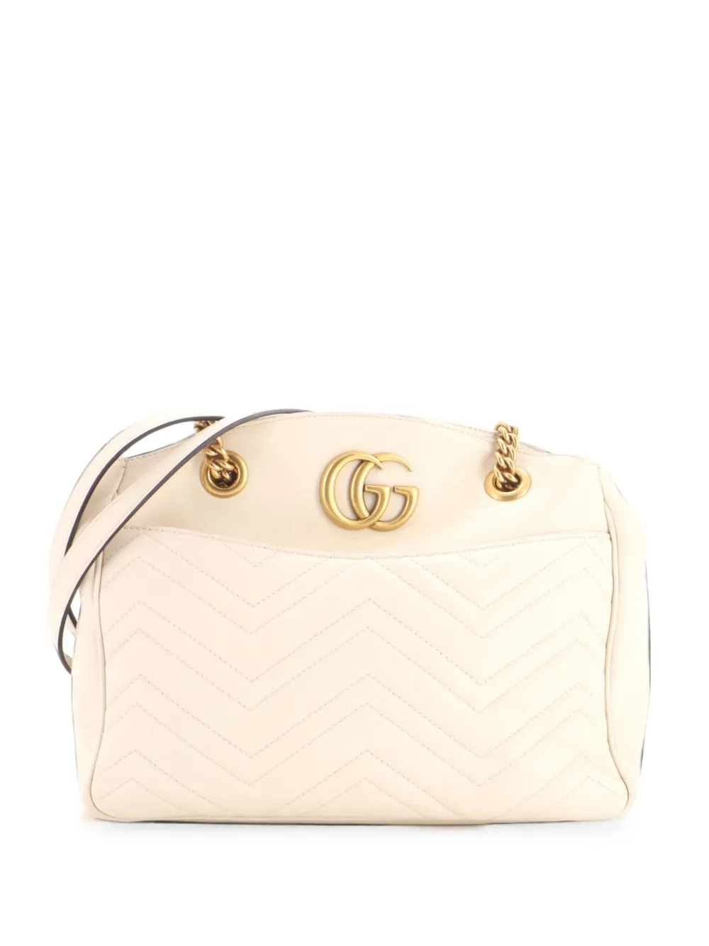 Gucci Pre-Owned GG Marmont Chain Tote Matelasse Leather Medium shoulder bag - Toni neutri