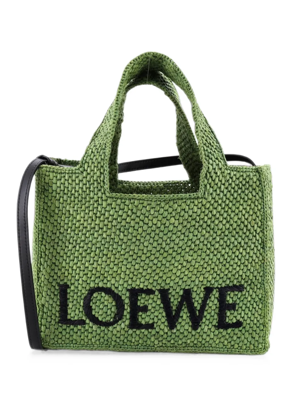 Loewe Pre-Owned Paula's Ibiza Logo Convertible Raffia Small tote bag - Verde