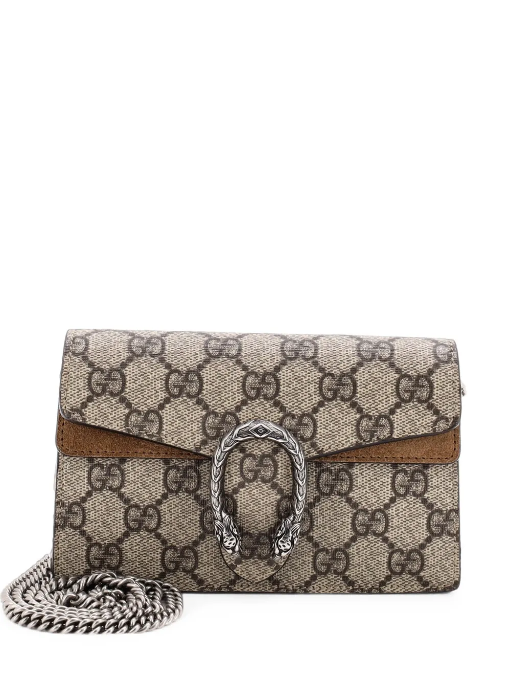 Gucci Pre-Owned Dionysus Bag GG Coated Canvas Super Mini crossbody bag - Marrone