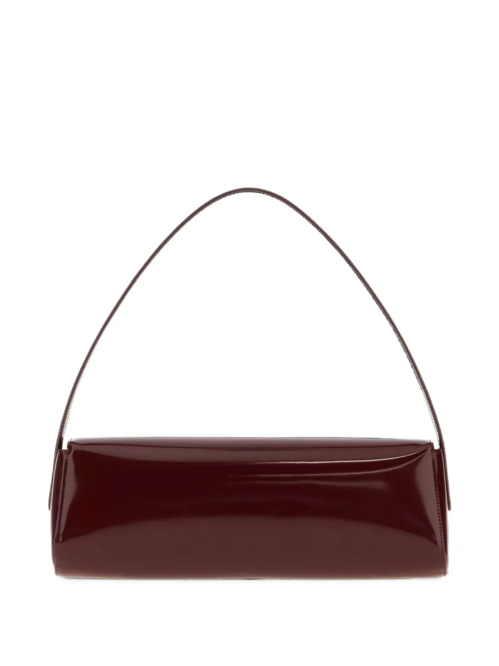 Jil Sander Kante leren schoudertas Rood