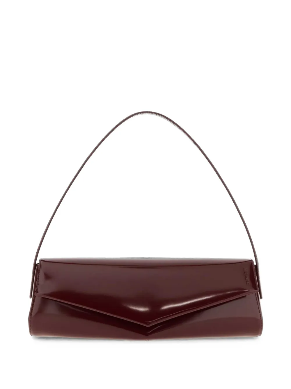 Jil Sander Kante Leather Shoulder Bag In Red