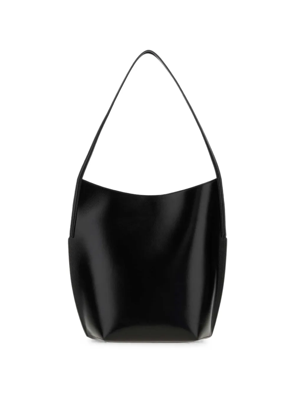 Jil Sander Kante leren shopper Zwart
