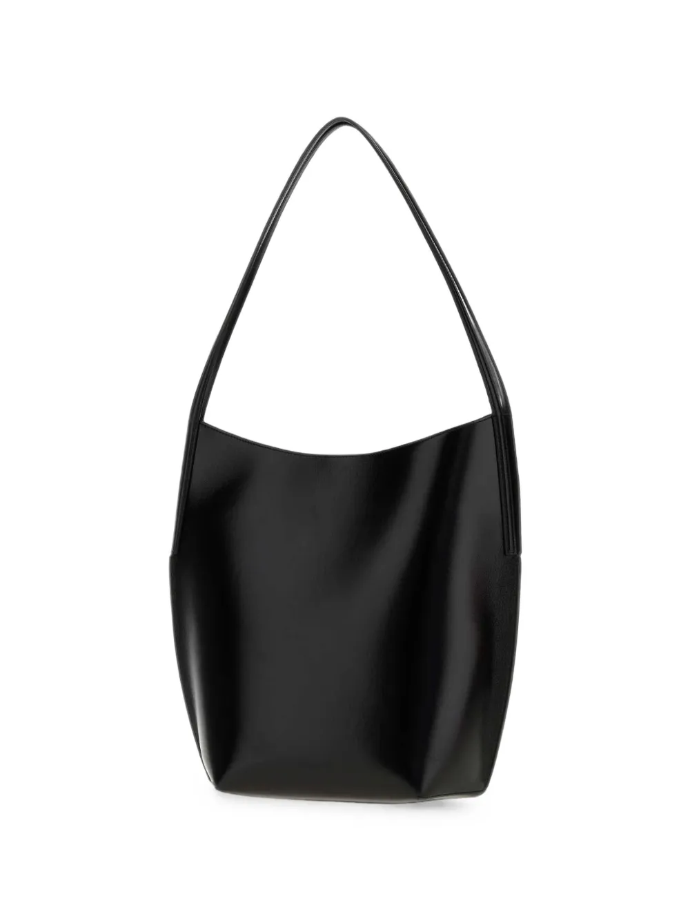 Jil Sander Kante leren shopper Zwart