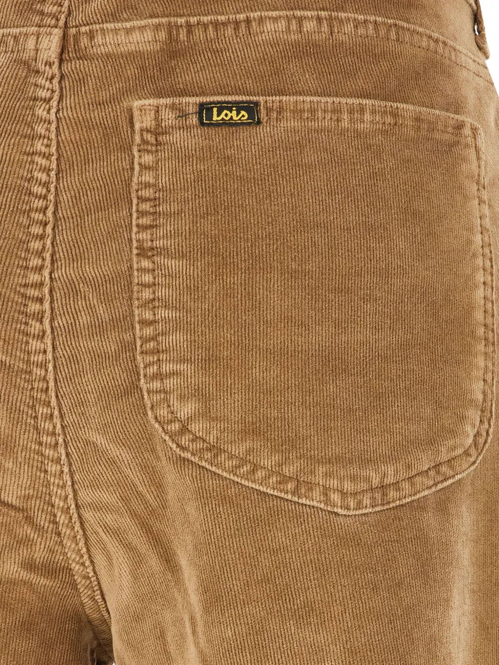 LOIS JEANS Ribfluwelen broek met wijde pijpen Bruin