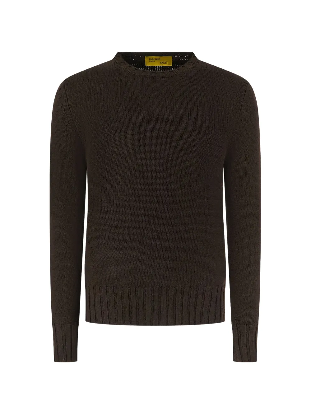 Customer Lovers crew-neck ribbed-trim sweater - Marrone