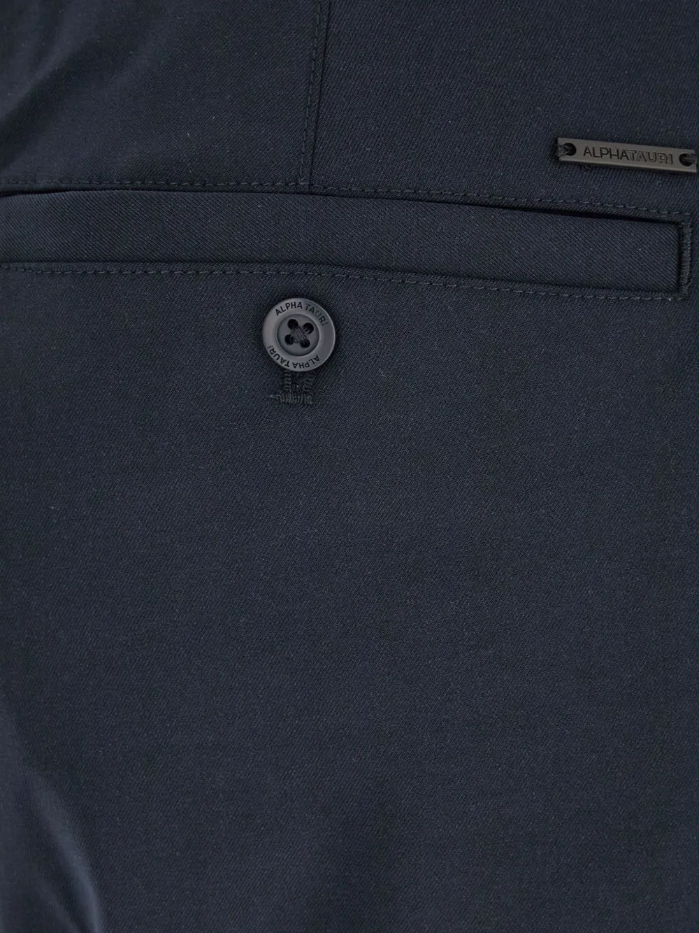 Alphatauri Palas slim-fit broek met logo-plakkaat Blauw
