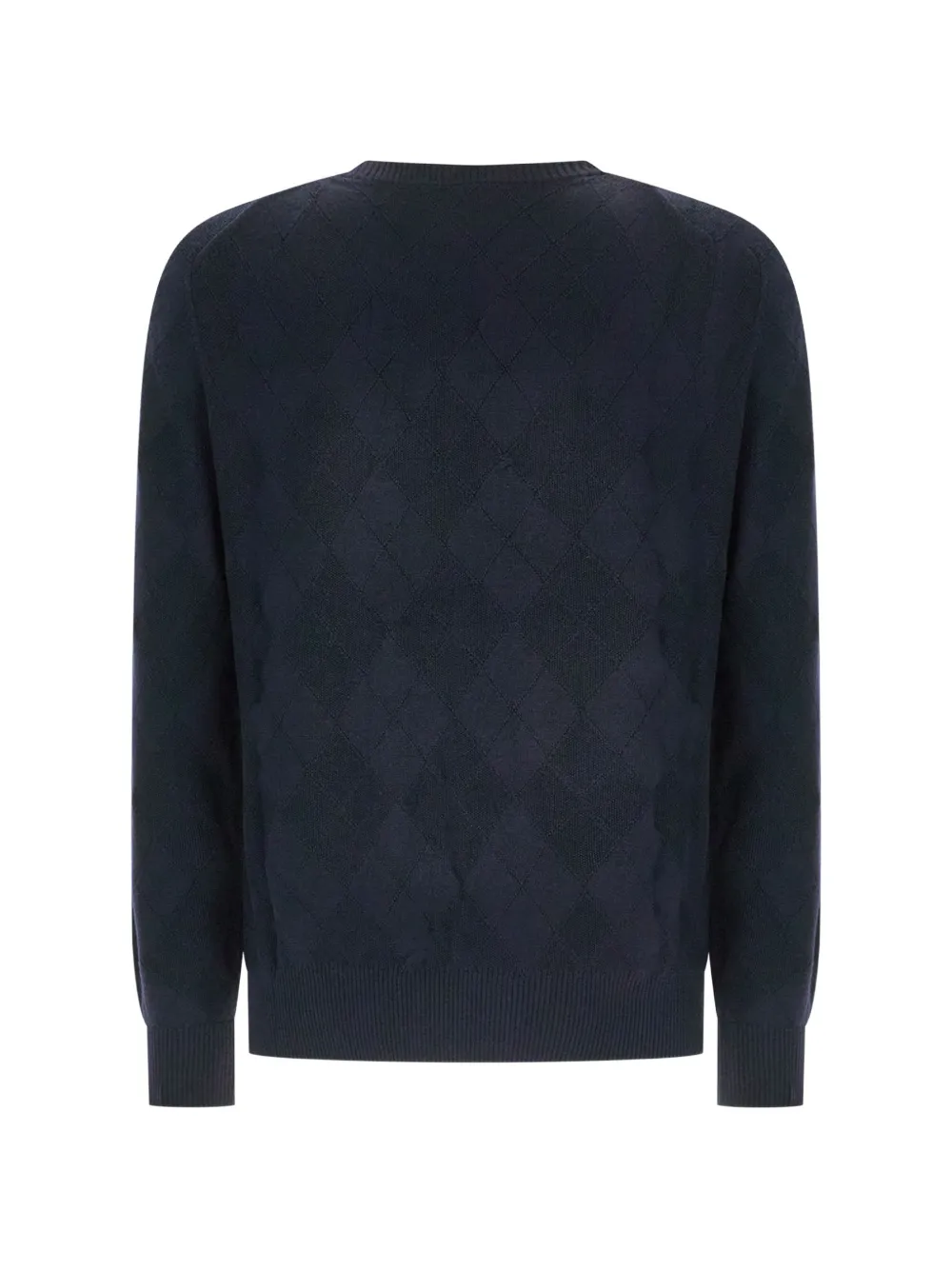Ballantyne argyle-knit wool sweater Blauw