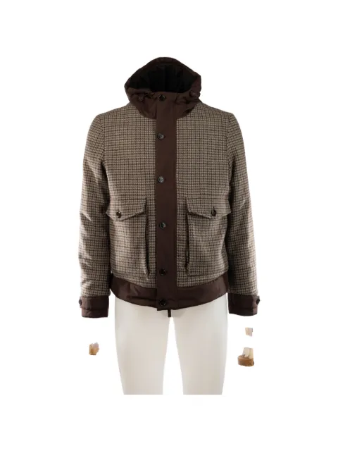 HèSKIMO houndstooth hooded jacket