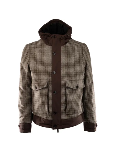 HèSKIMO houndstooth hooded jacket