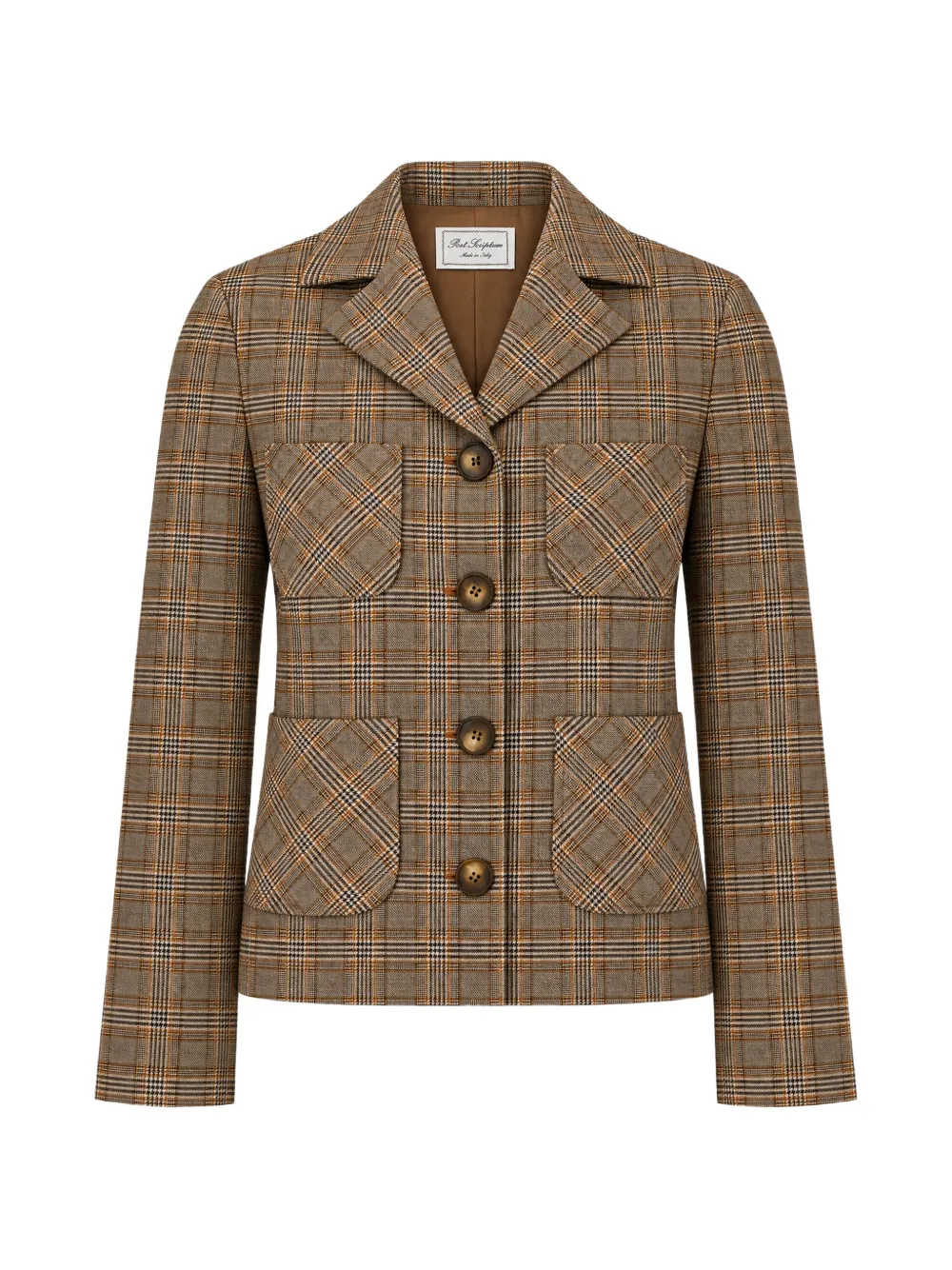 POST SCRIPTUM sequin-embellished Prince of Wales check jacket