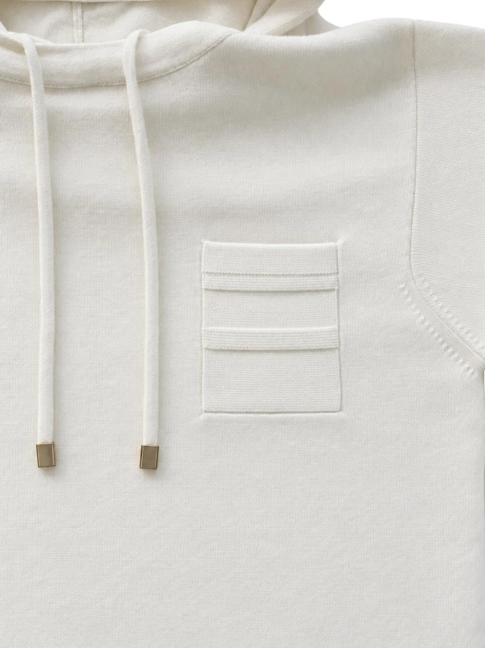 Fabiana Filippi patch-pocket hoodie Wit