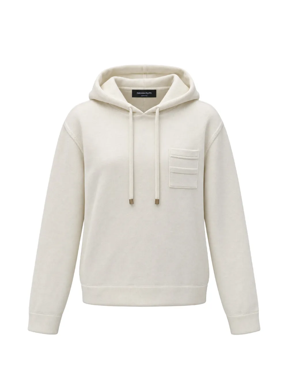 Fabiana Filippi patch-pocket hoodie Wit