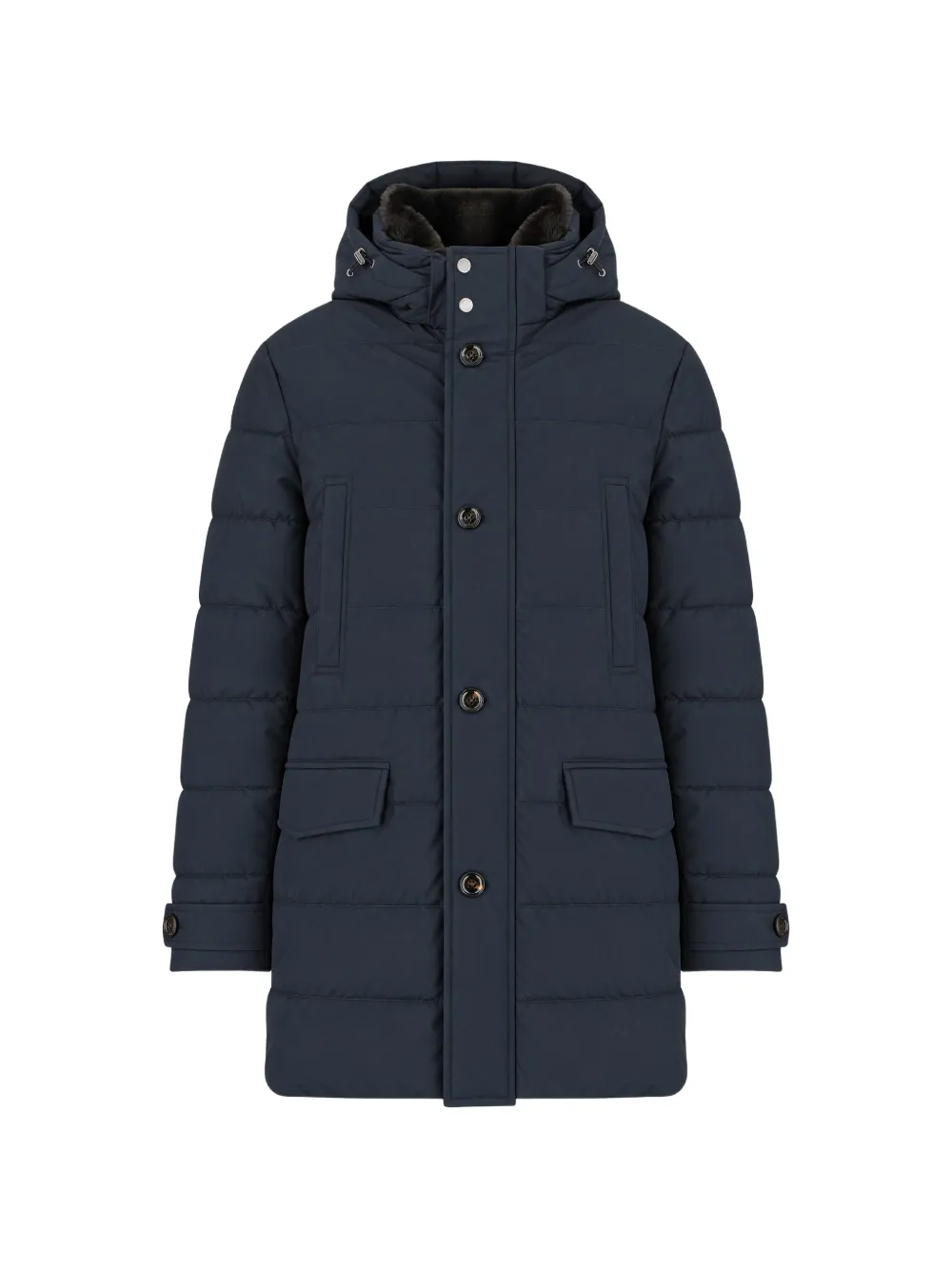 Moorer hooded quilted jacket