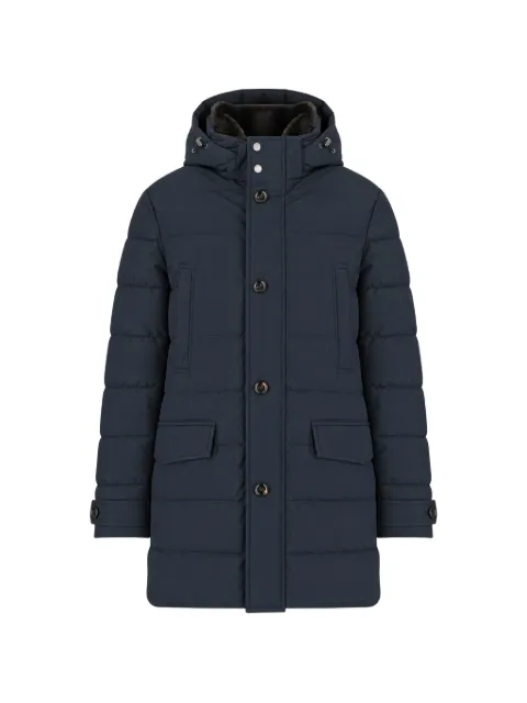 Moorer hooded quilted jacket