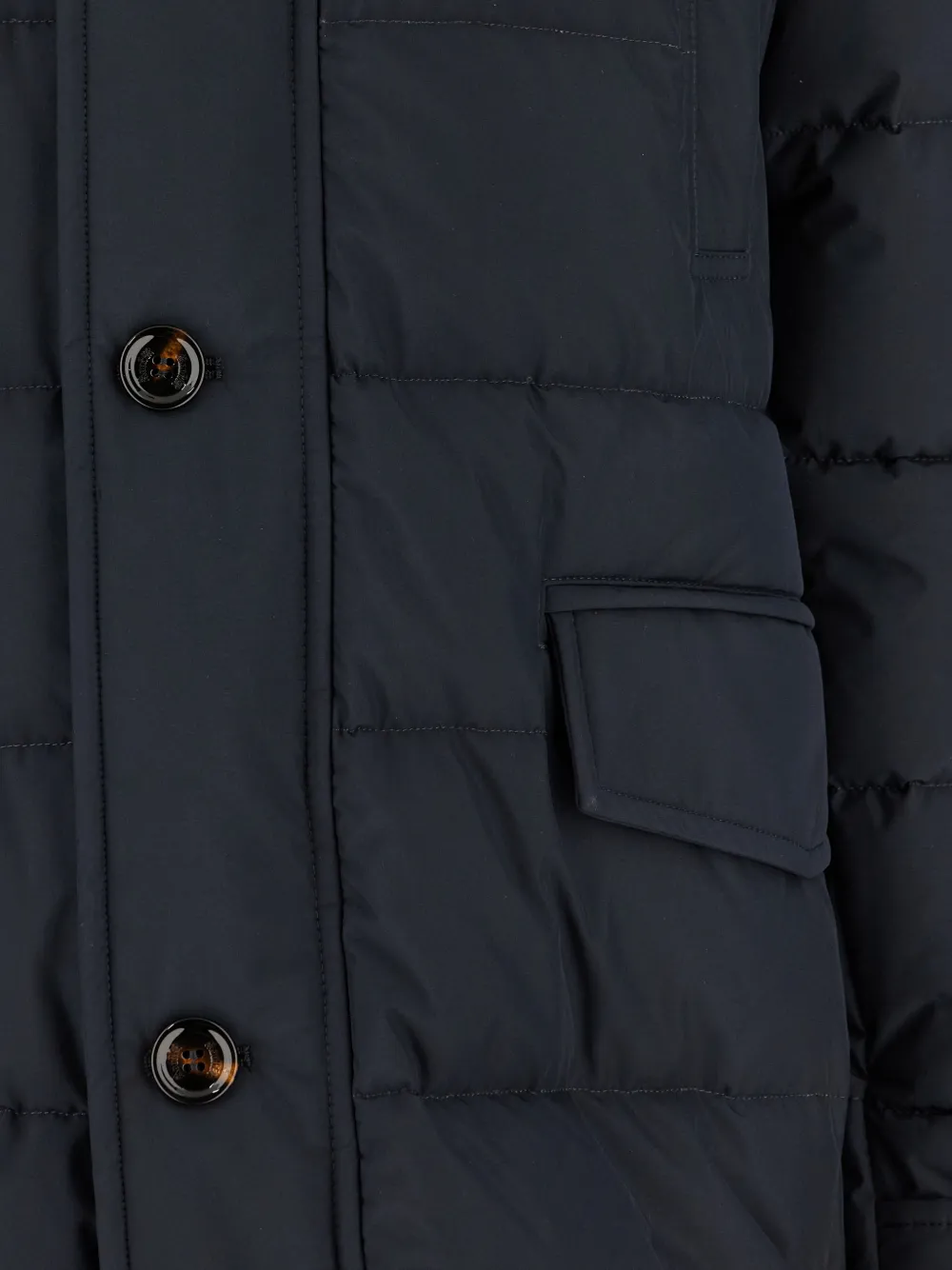 Moorer hooded quilted jacket Blauw