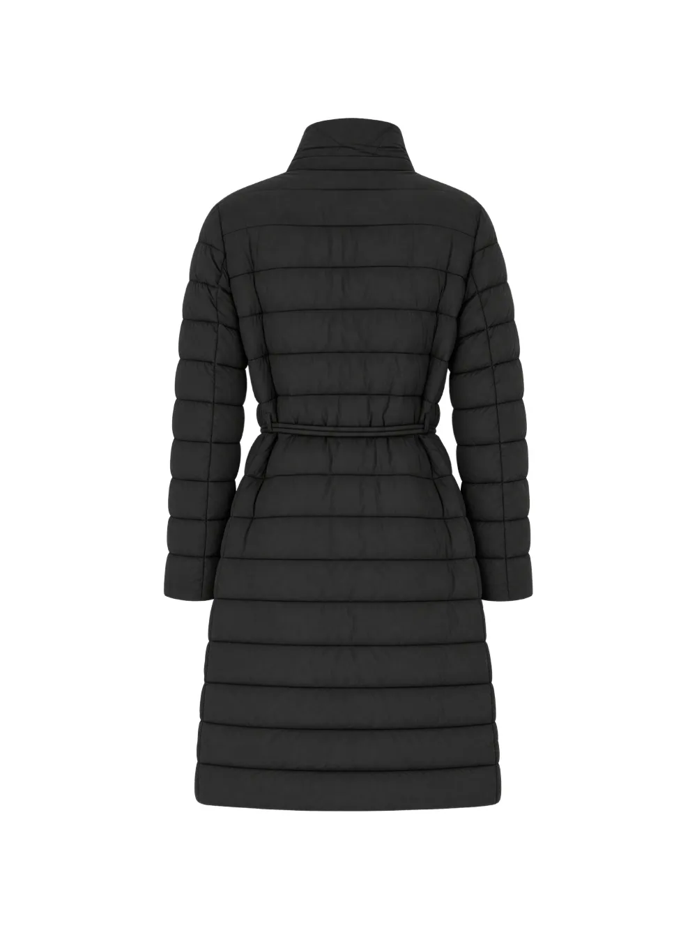 Moorer belted quilted jacket Zwart